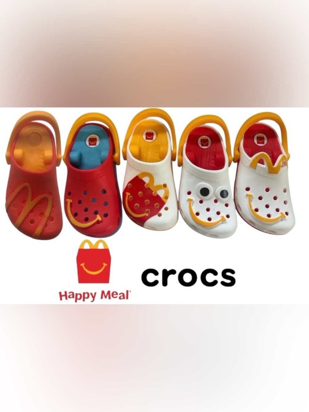 CROCS KEYCHAIN BUNDLE MCDONALD’S HAPPY MEAL TOY (SET OF 5)